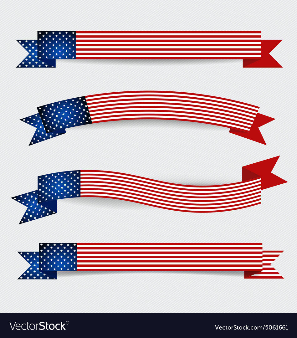 American flag for independence day Royalty Free Vector Image