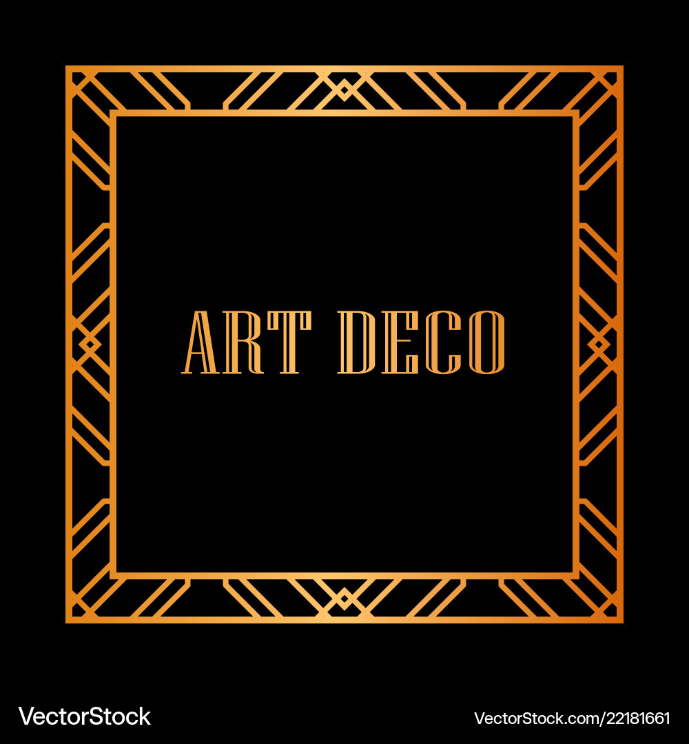 Art deco frame Royalty Free Vector Image - VectorStock