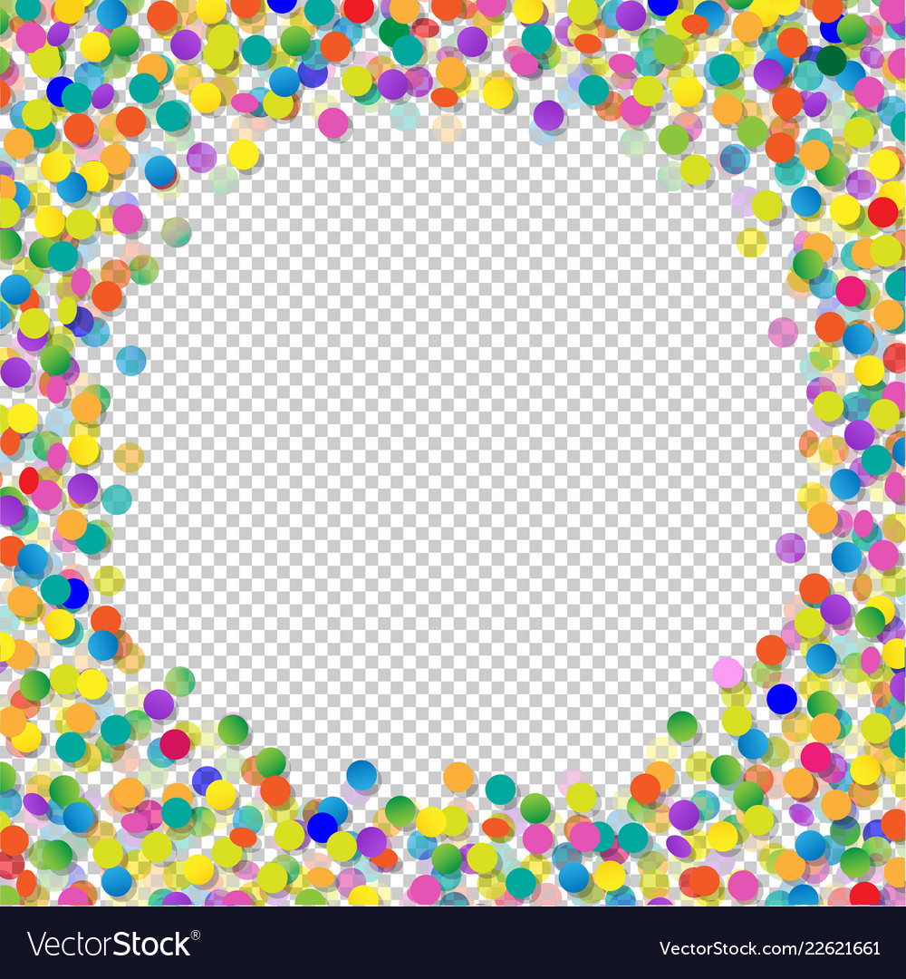 Confetti with transparent background Royalty Free Vector