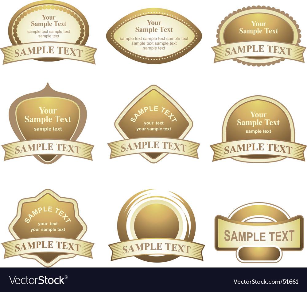 Label set Royalty Free Vector Image - VectorStock