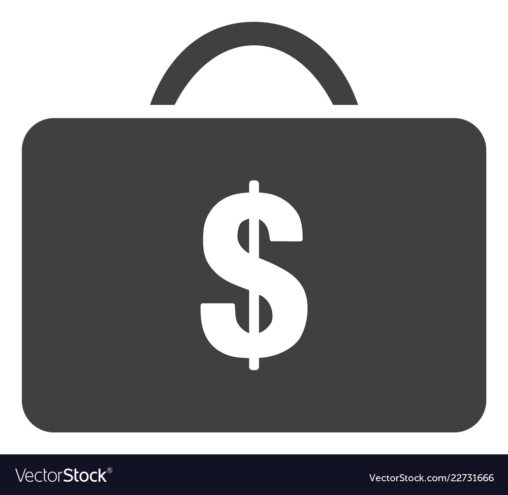 Business case flat icon symbol Royalty Free Vector Image