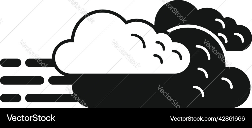 Cloudy icon simple weather cloud Royalty Free Vector Image