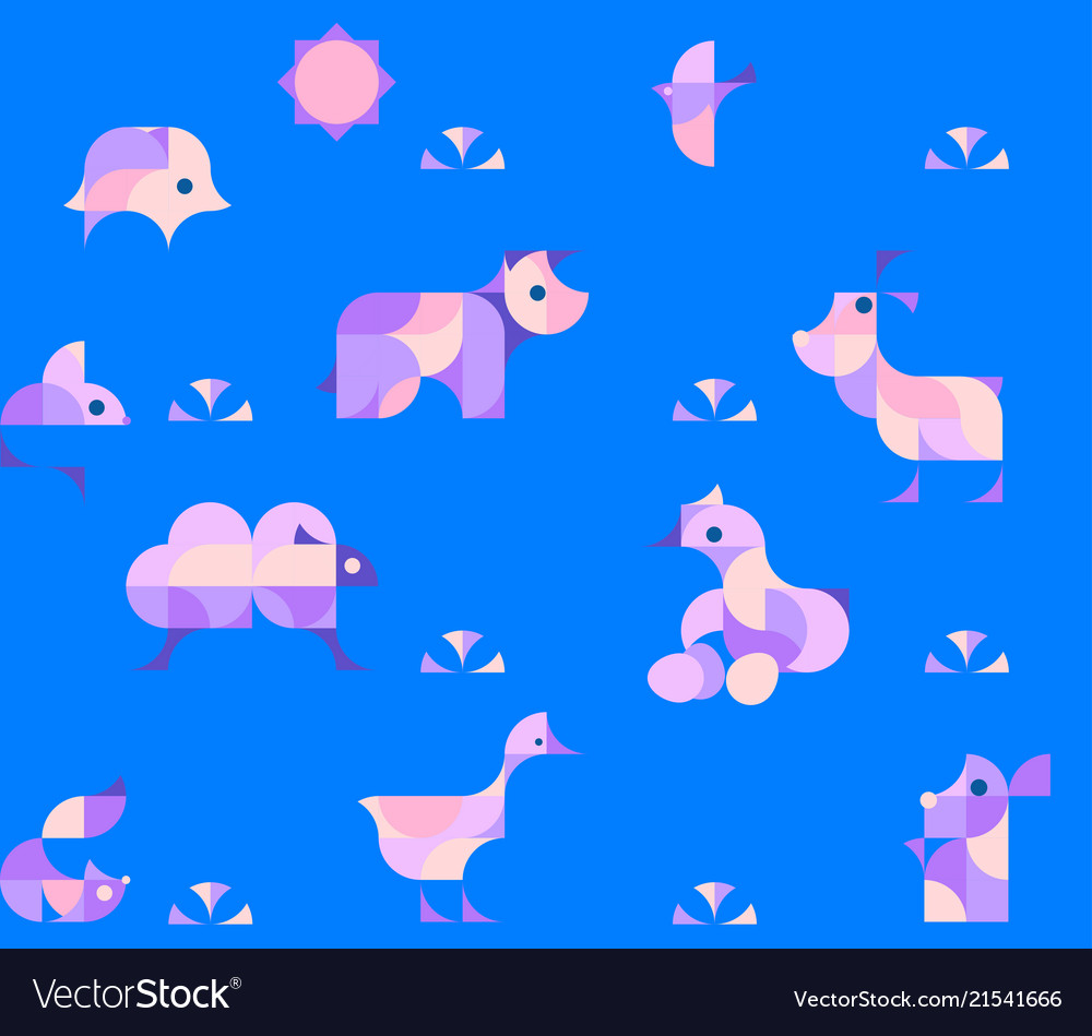 Farm animals set vector image Farm animals set