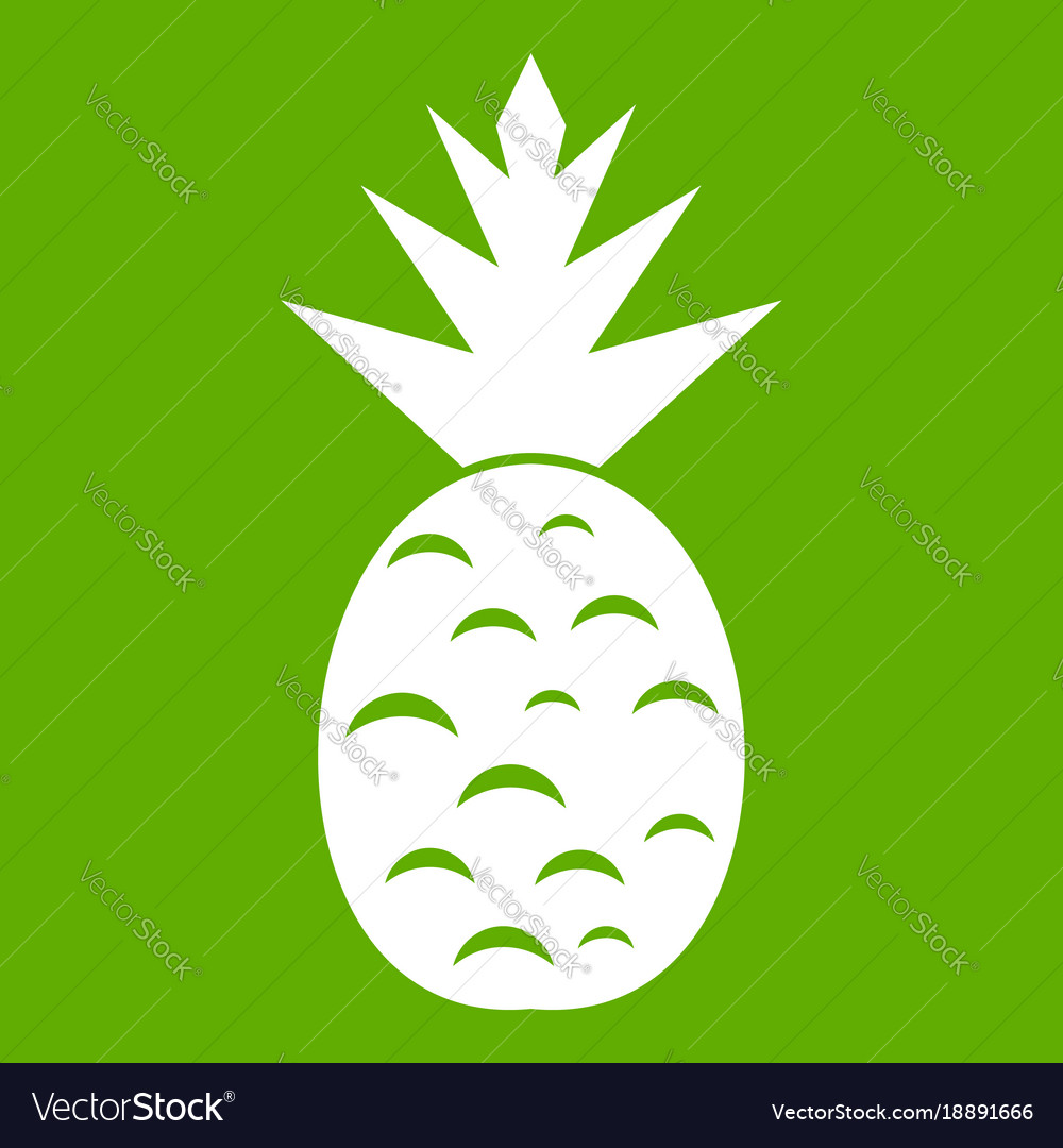 Pineapple icon green Royalty Free Vector Image