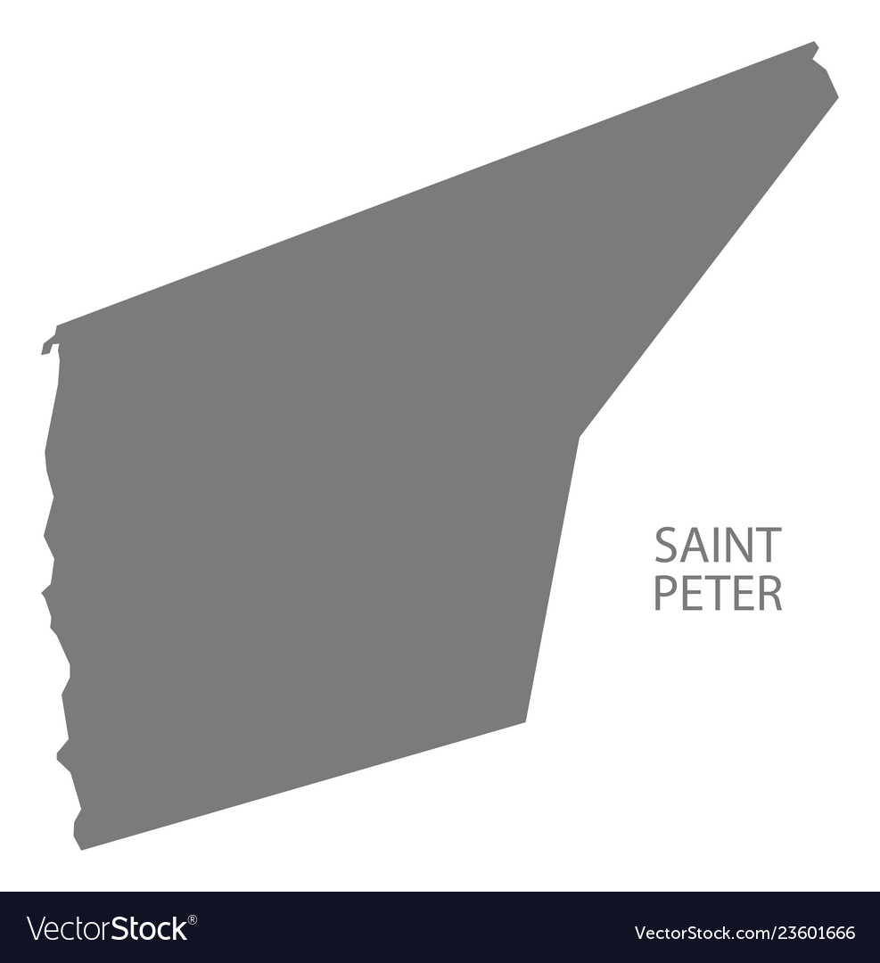 Saint peter barbados map grey Royalty Free Vector Image