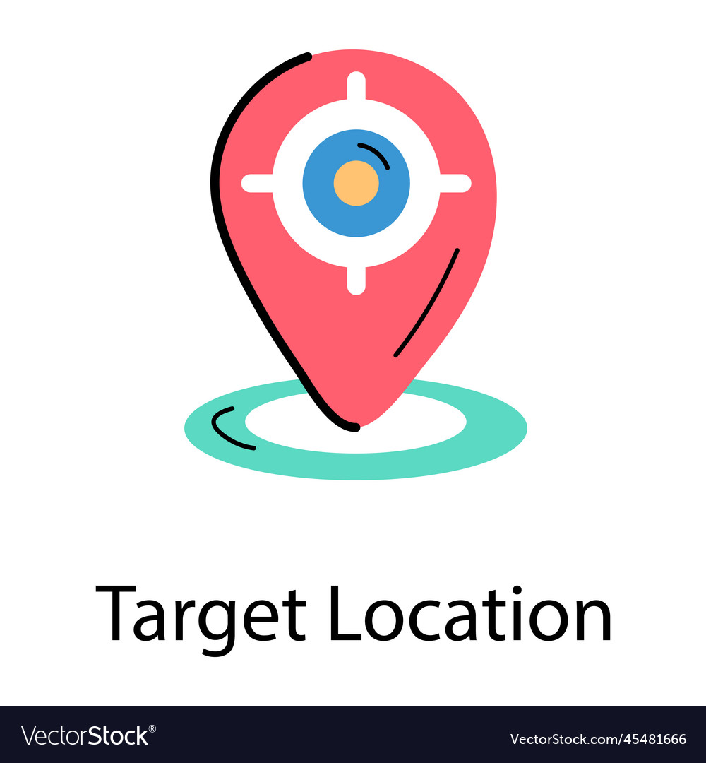 Target location Royalty Free Vector Image VectorStock