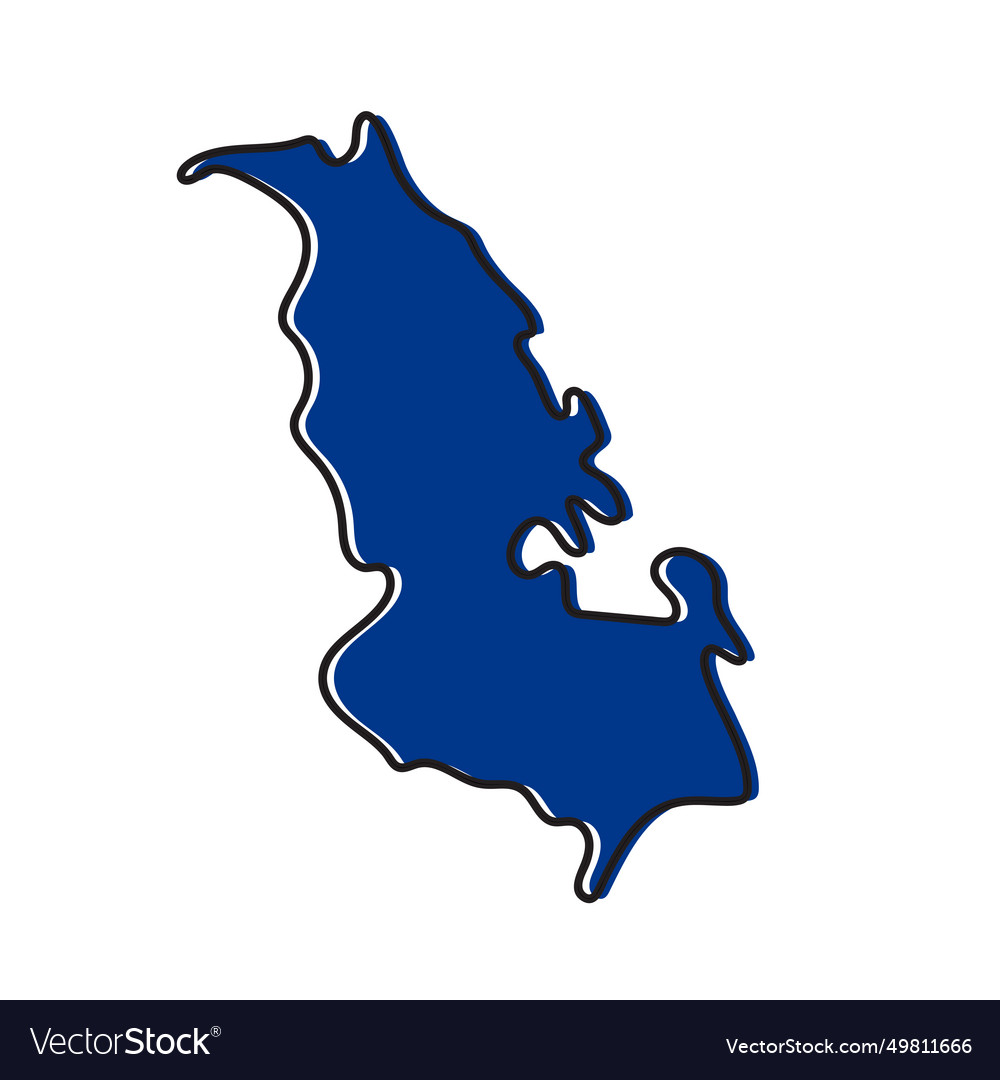 Trincomalee district of sri lanka map Royalty Free Vector