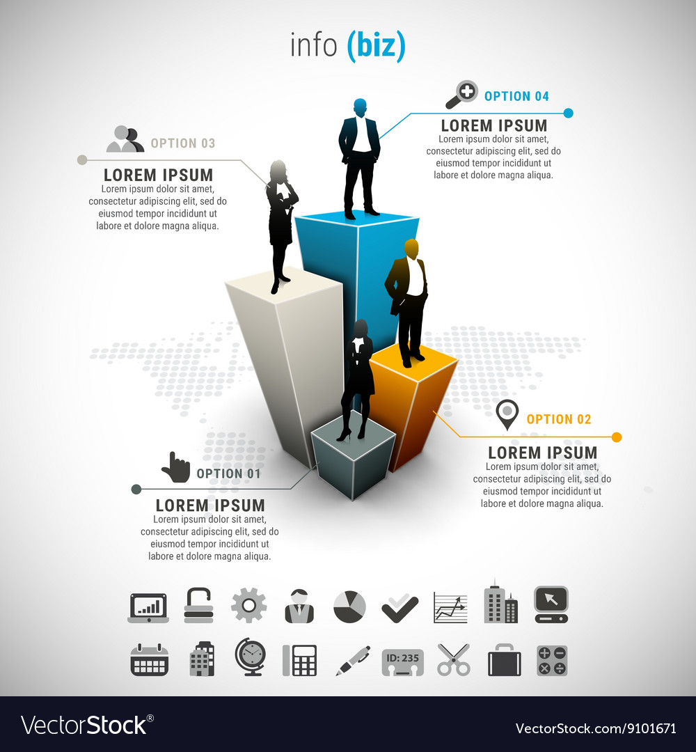 Business infographic Royalty Free Vector Image