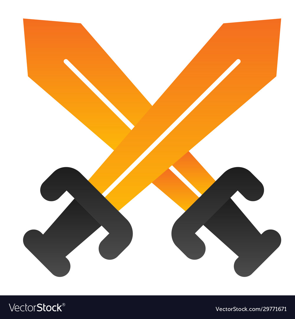 Crossing swords sign Royalty Free Vector Image