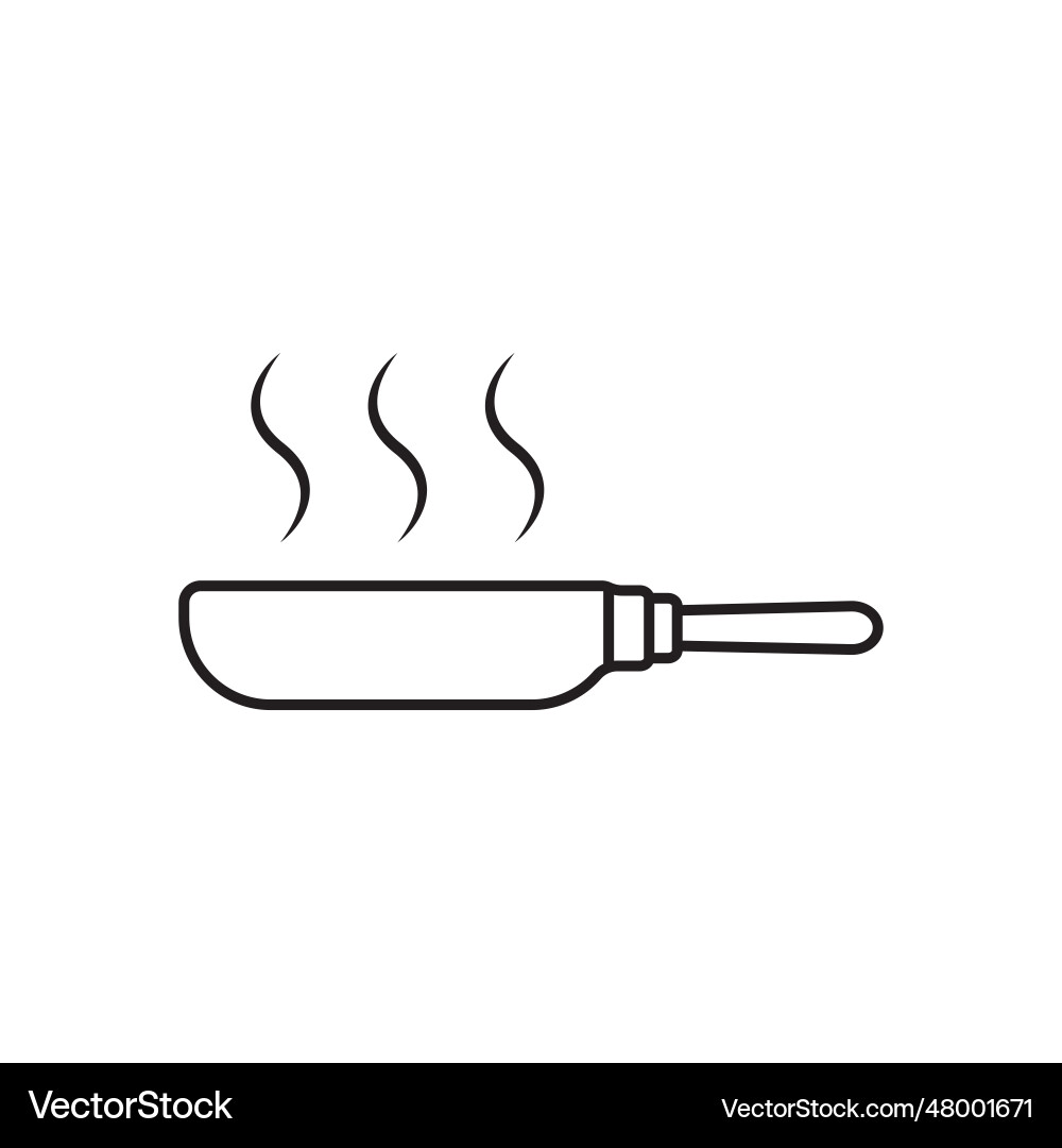 Frying pan icon Royalty Free Vector Image - VectorStock