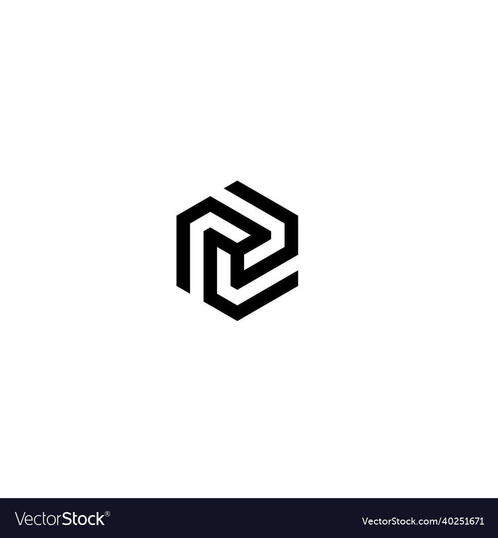 Graphic template of box polygon logo Royalty Free Vector