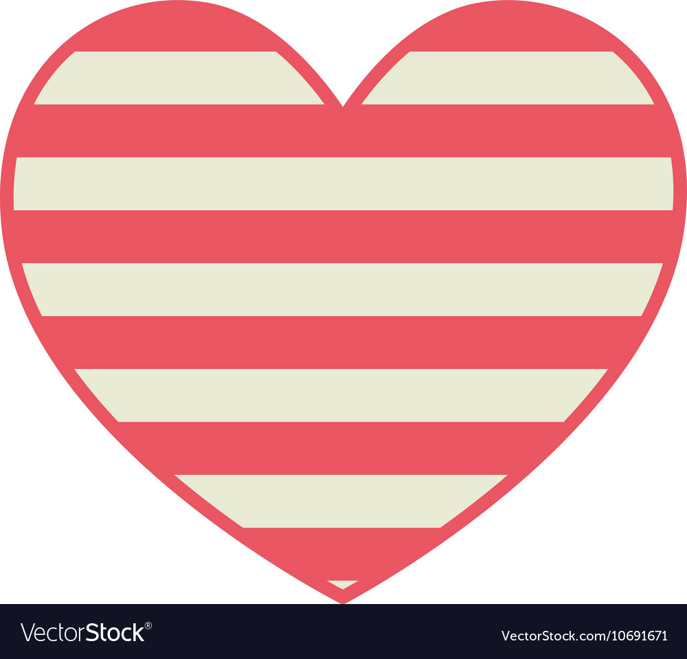 Heart shape with stars and lines inside design Vector Image