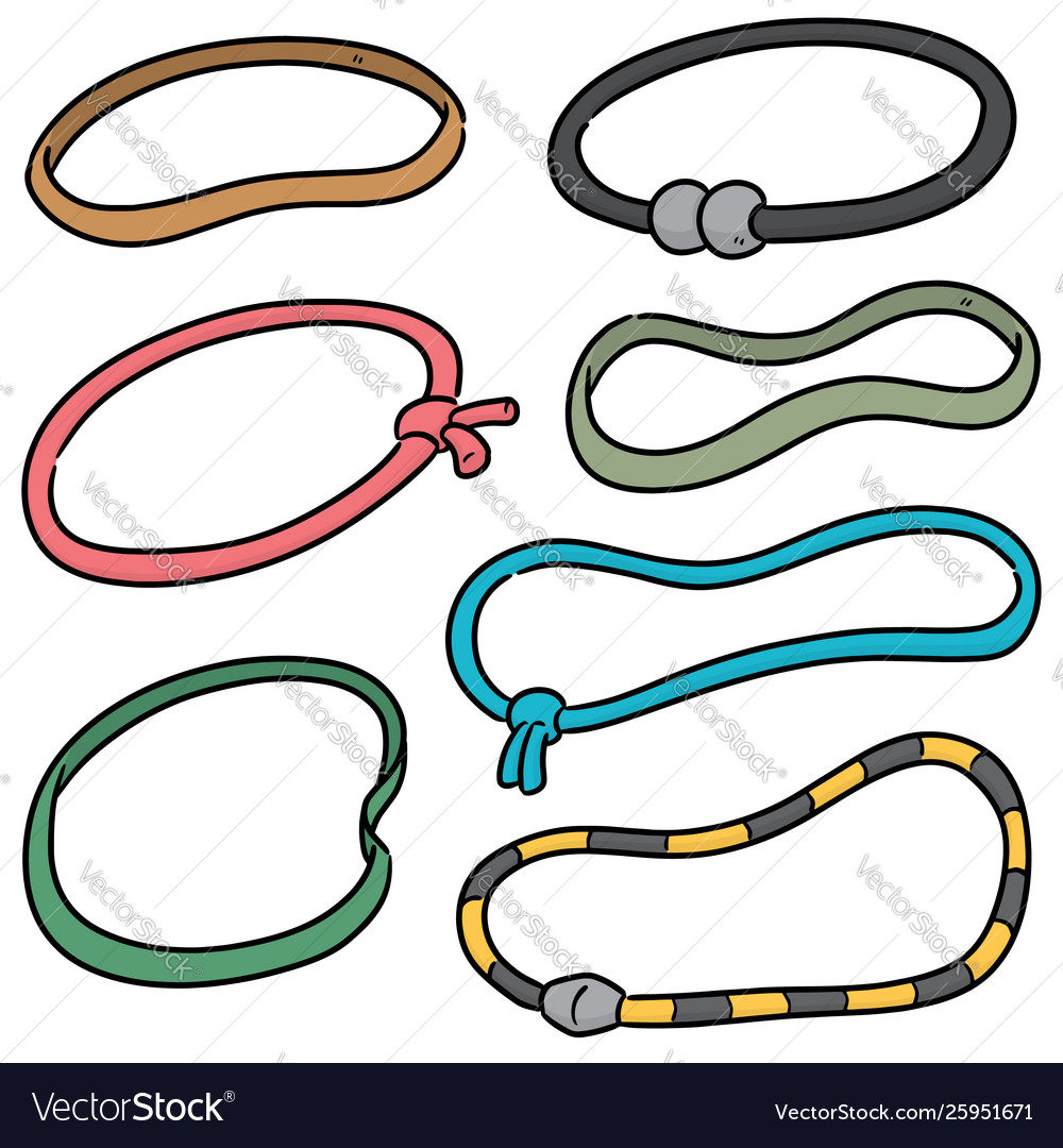 Set rubber bands Royalty Free Vector Image VectorStock