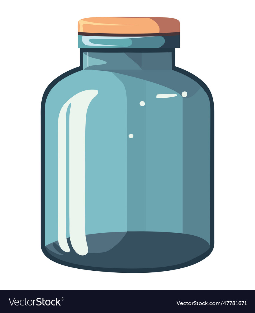 Transparent jar design Royalty Free Vector Image