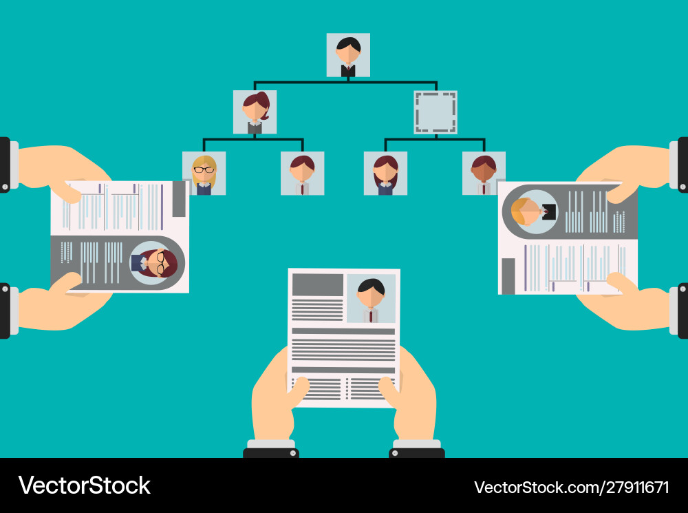 Vacancy in organizational hierarchy Royalty Free Vector