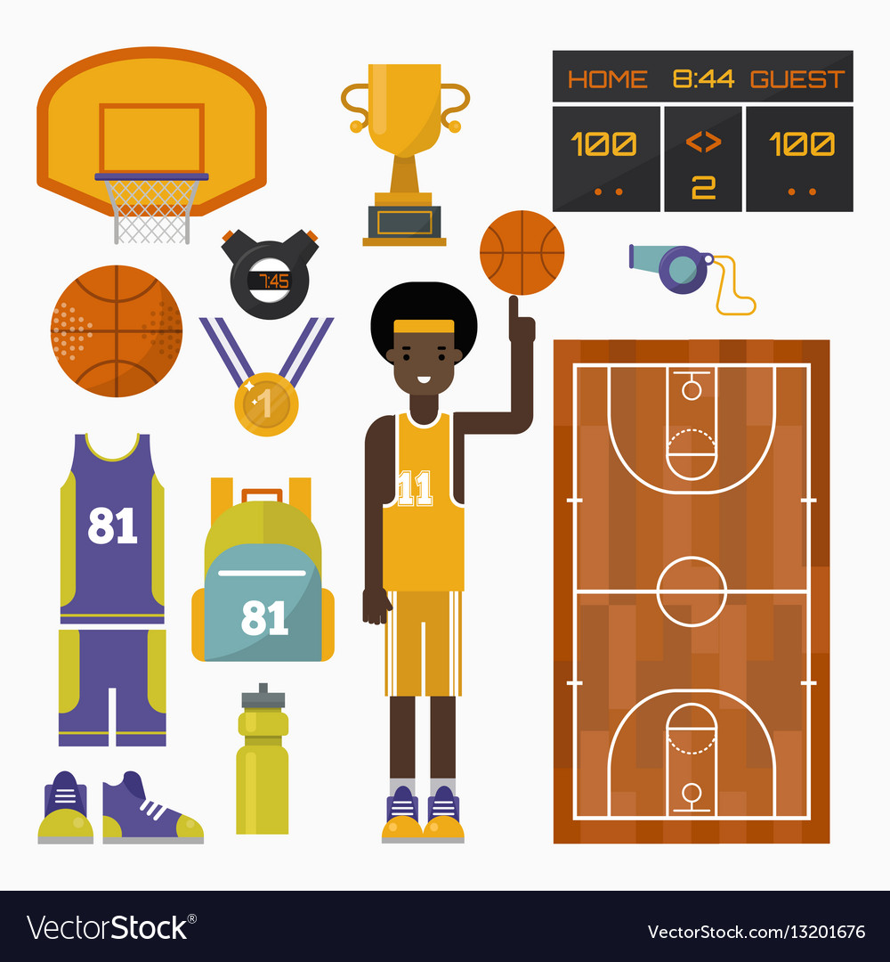 Basketball icons Royalty Free Vector Image - VectorStock