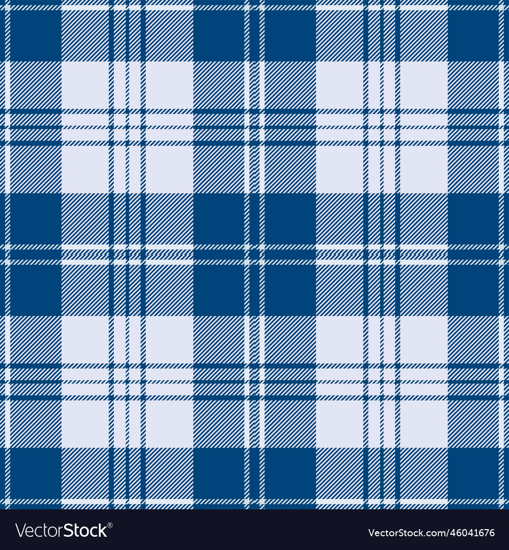 Blue and white tartan plaid pattern Royalty Free Vector