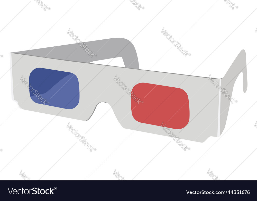 Cinema 3d Glasses On A White Background Royalty Free Vector