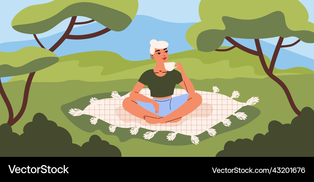 People relax flat Royalty Free Vector Image - VectorStock