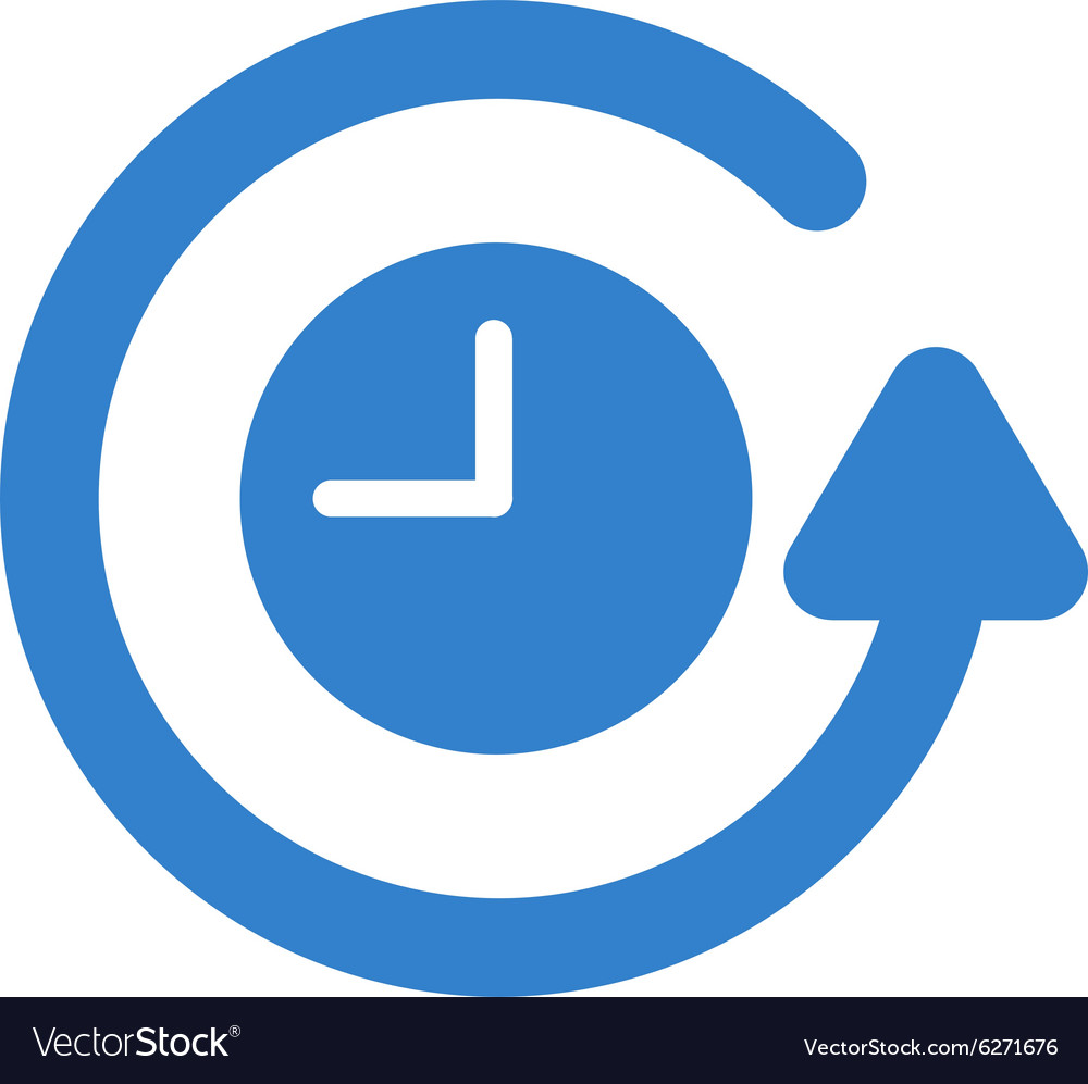 Restore Clock Icon Royalty Free Vector Image VectorStock