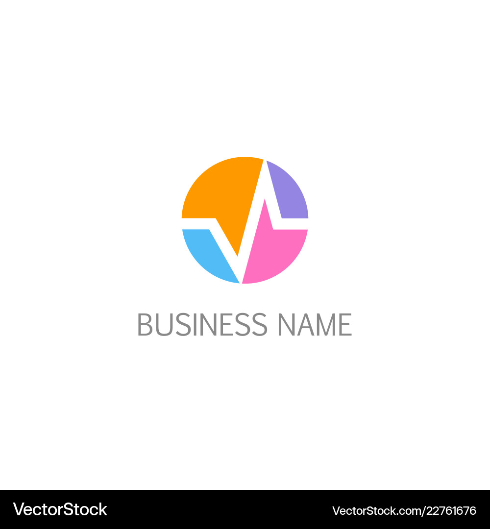 Round wave abstract logo Royalty Free Vector Image