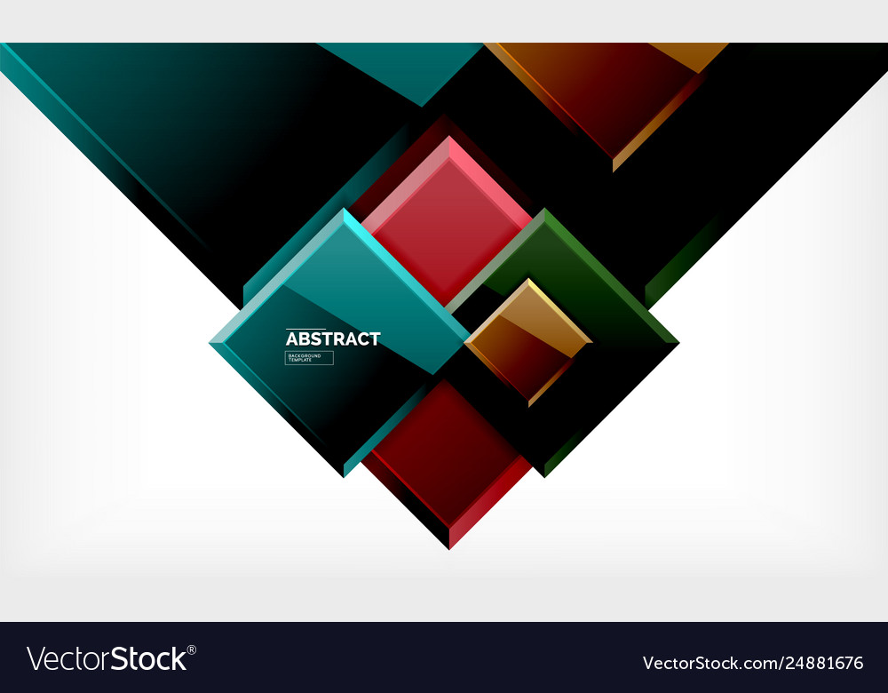 Square geometric background Royalty Free Vector Image