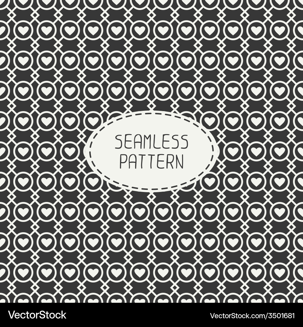 Romantic seamless pattern with hearts Royalty Free Vector