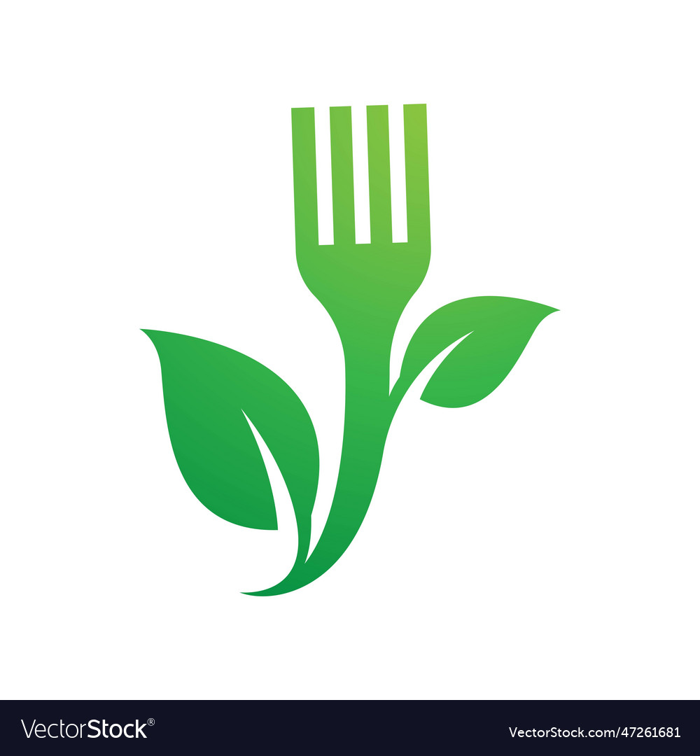 Vegetarian food logo images Royalty Free Vector Image