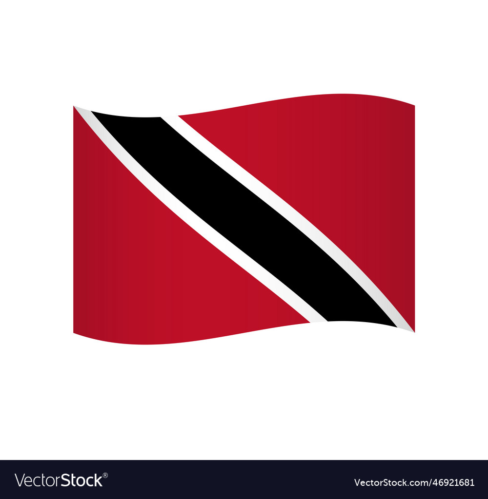 Wavy Flag Of Trinidad And Tobago Royalty Free Vector Image 1128