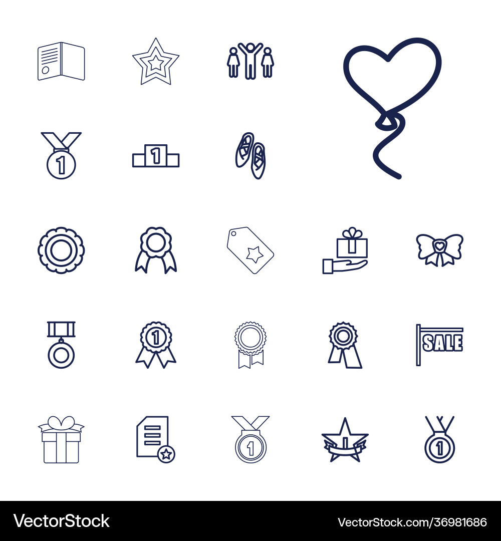22 ribbon icons Royalty Free Vector Image - VectorStock