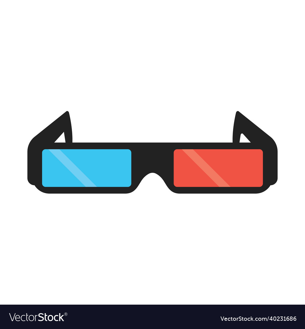 3d glasses on white background Royalty Free Vector Image