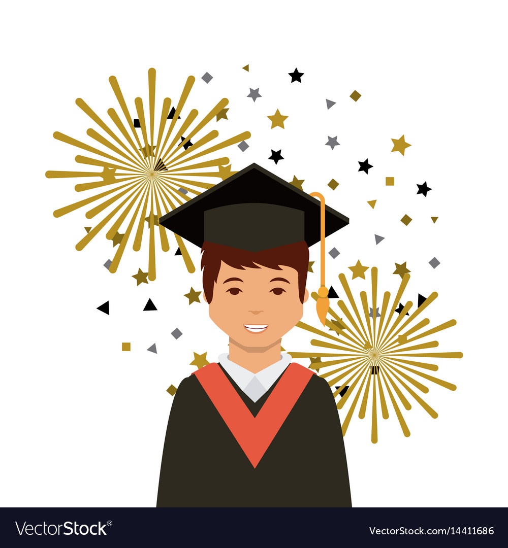 Academic graduation design Royalty Free Vector Image