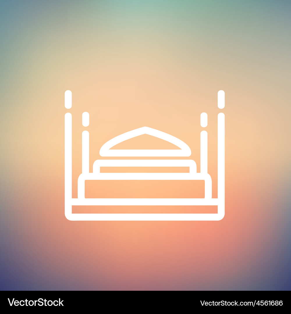 Bed thin line icon Royalty Free Vector Image - VectorStock