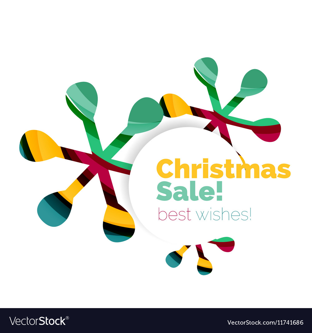 Colorful christmas abstract banner design Vector Image