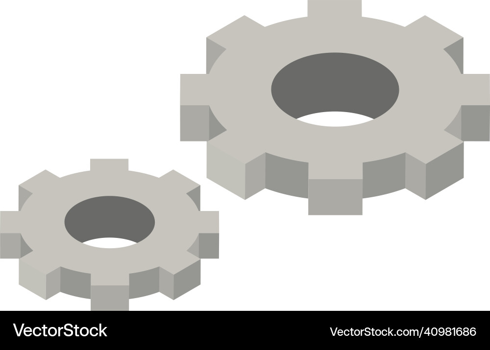 Gears setting icon Royalty Free Vector Image - VectorStock