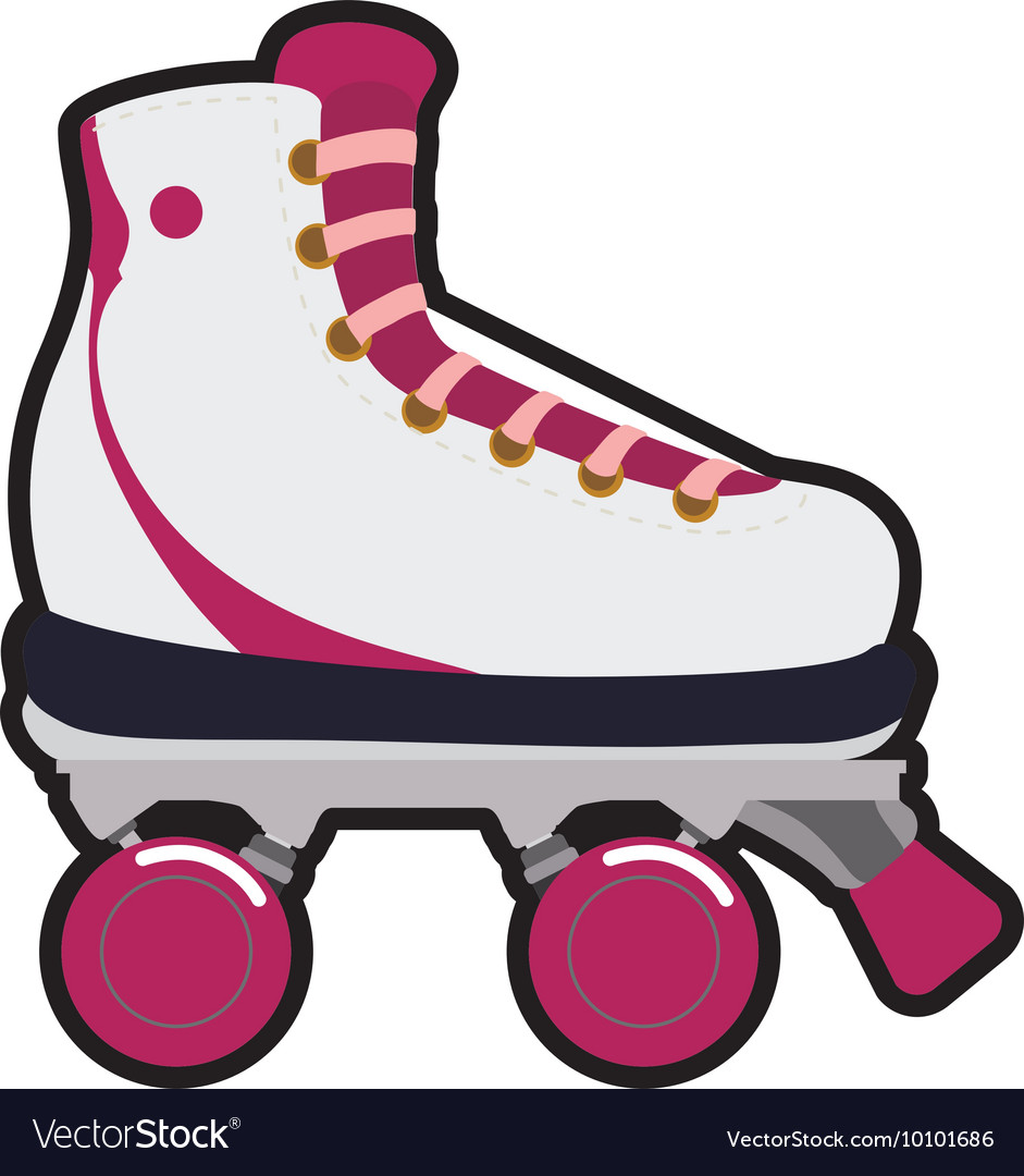 Roller skate shoe sport hobicon graphic Royalty Free Vector