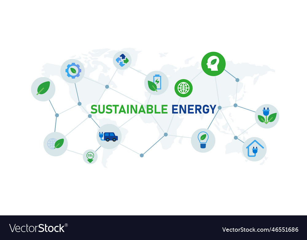 Sustainable energy green power electricity concept