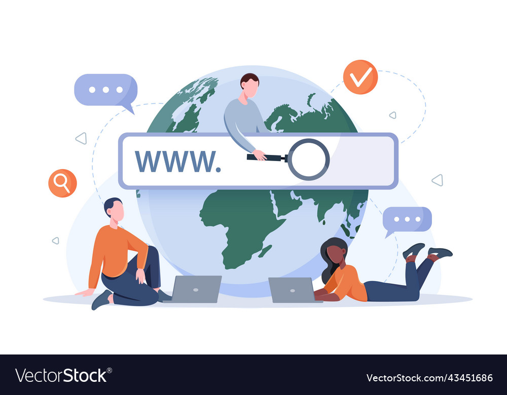 Web search concept Royalty Free Vector Image - VectorStock