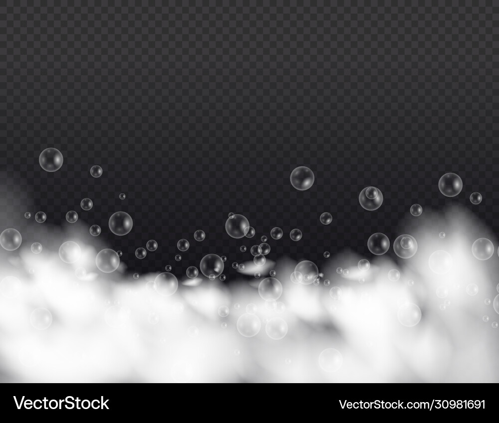 Bath foam bubbles Royalty Free Vector Image - VectorStock