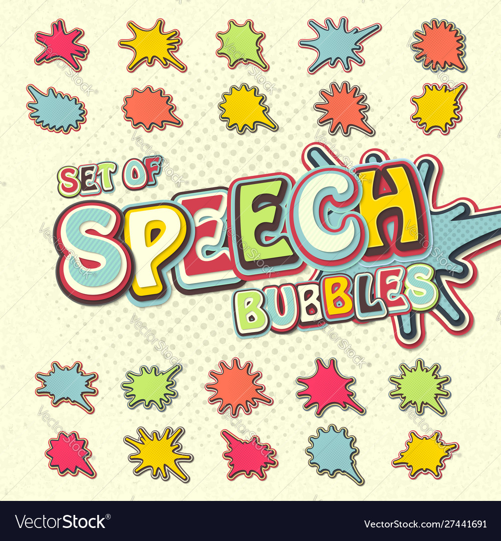 Colorful speech balloons set thought bubbles Vector Image