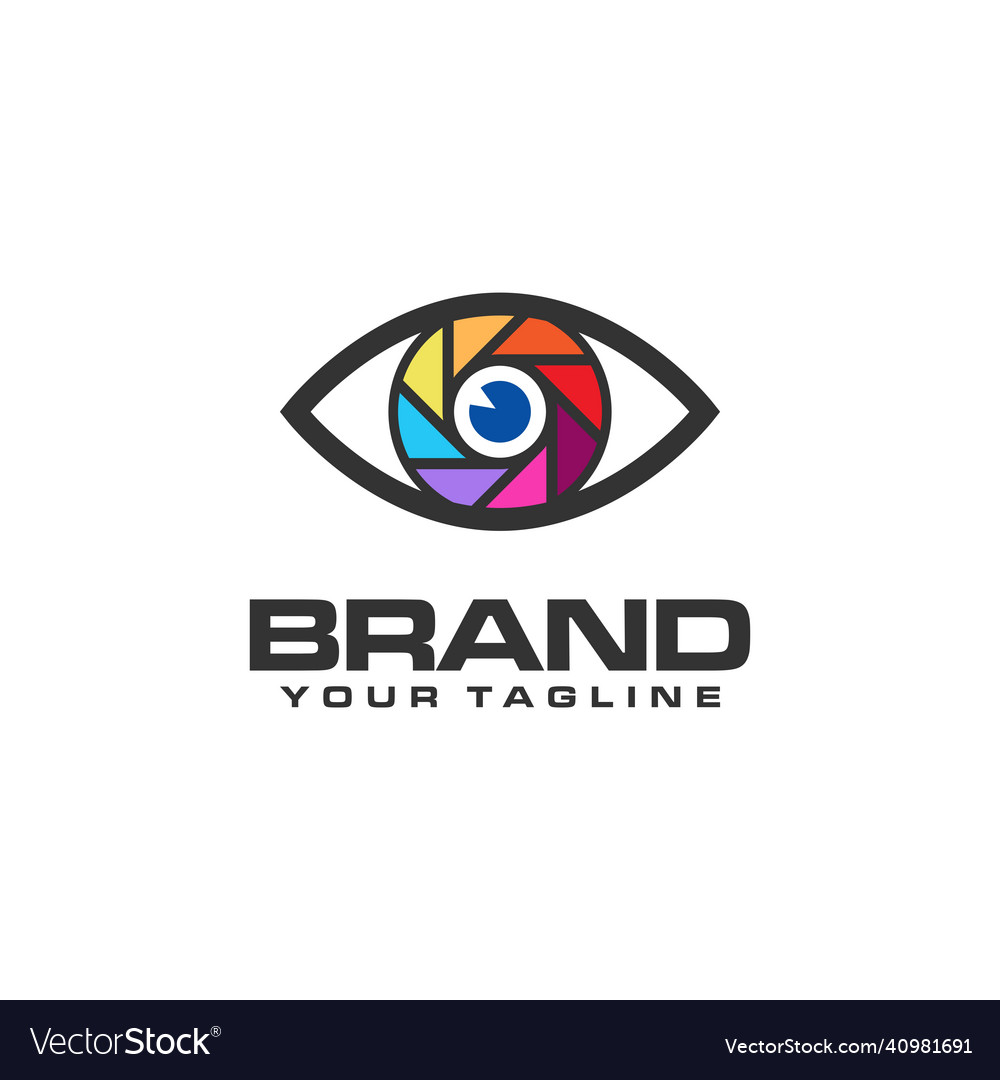 Eye and lens logo Royalty Free Vector Image - VectorStock