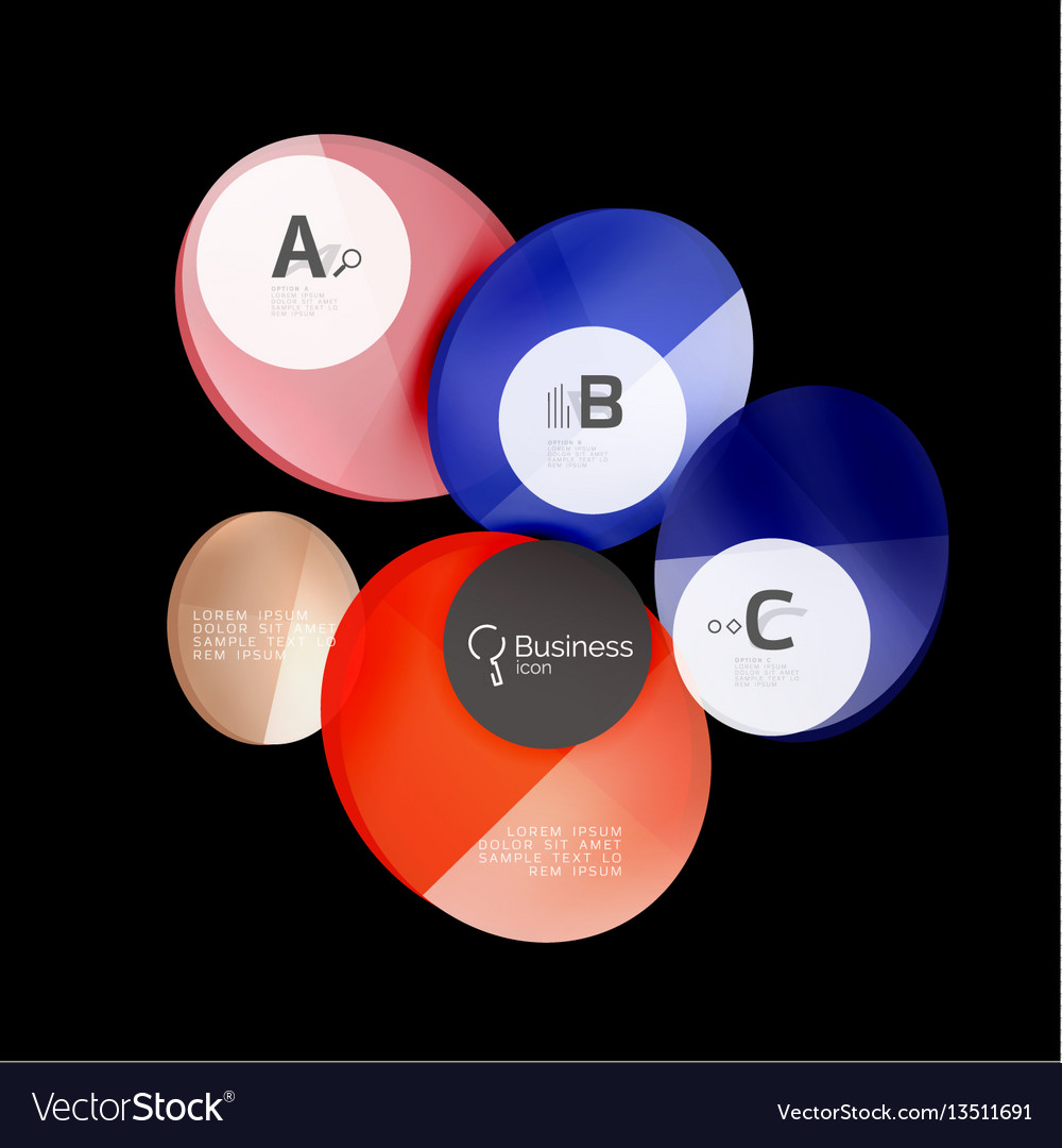 Glass circle abstract background Royalty Free Vector Image