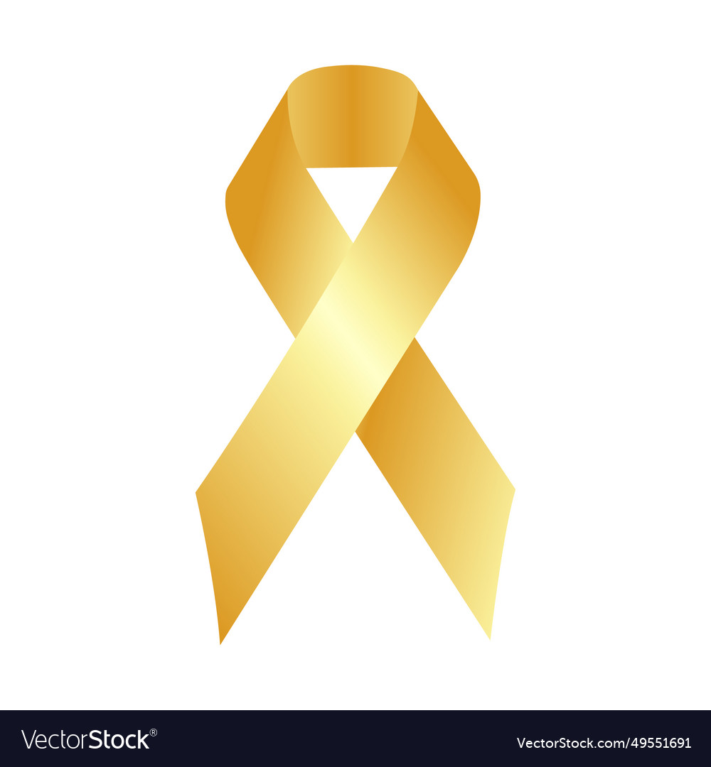 Gold ribbon Royalty Free Vector Image - VectorStock