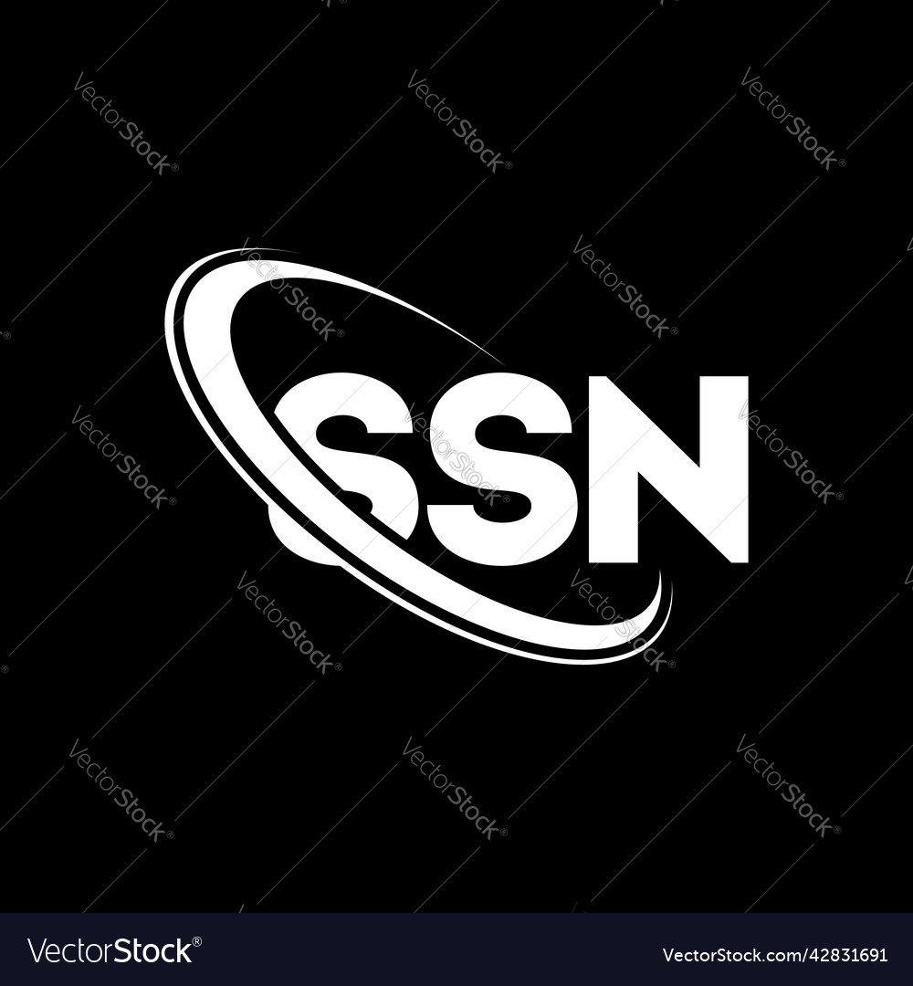 Ssn logo letter design Royalty Free Vector Image