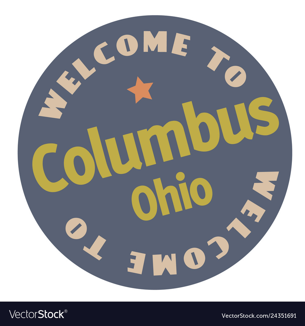 to columbus ohio Royalty Free Vector Image