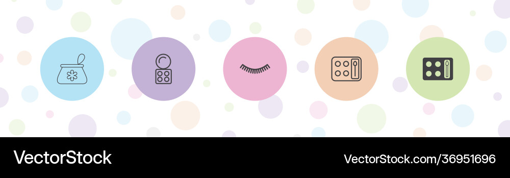 5 make icons Royalty Free Vector Image - VectorStock