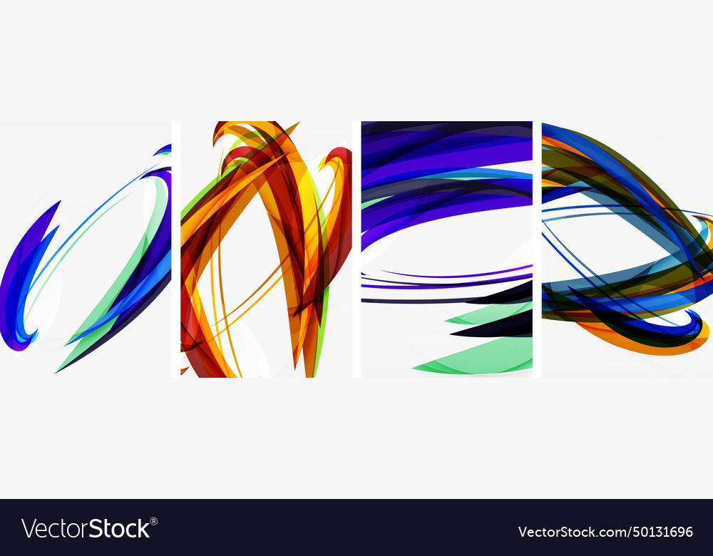 Abstract colorful wave posters for wallpaper Vector Image