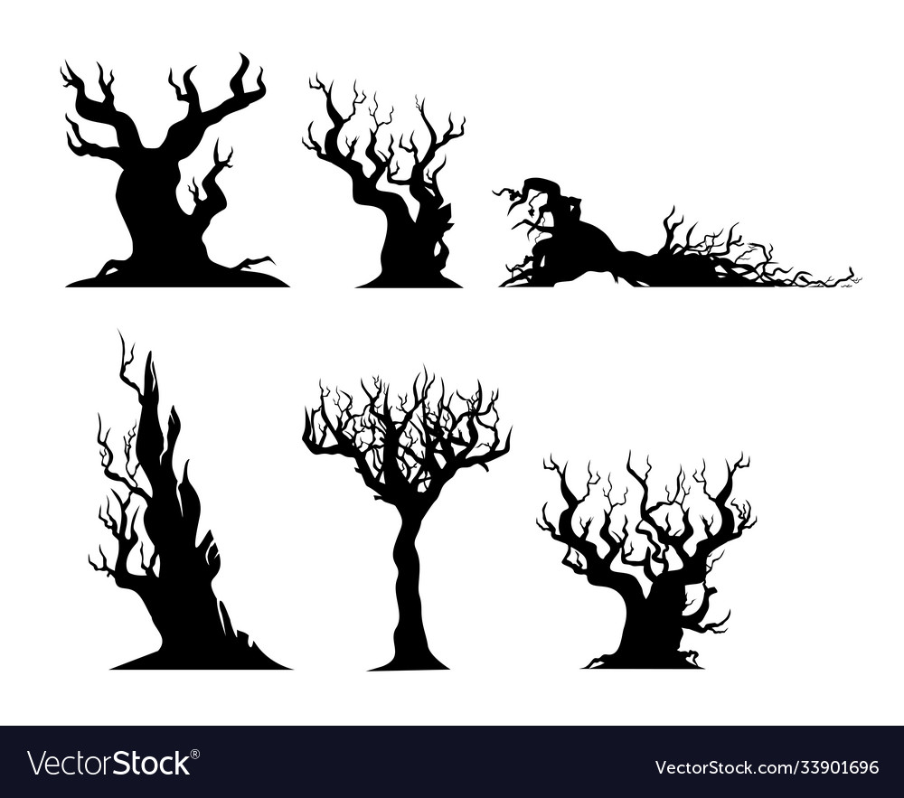 Dry trees Royalty Free Vector Image - VectorStock