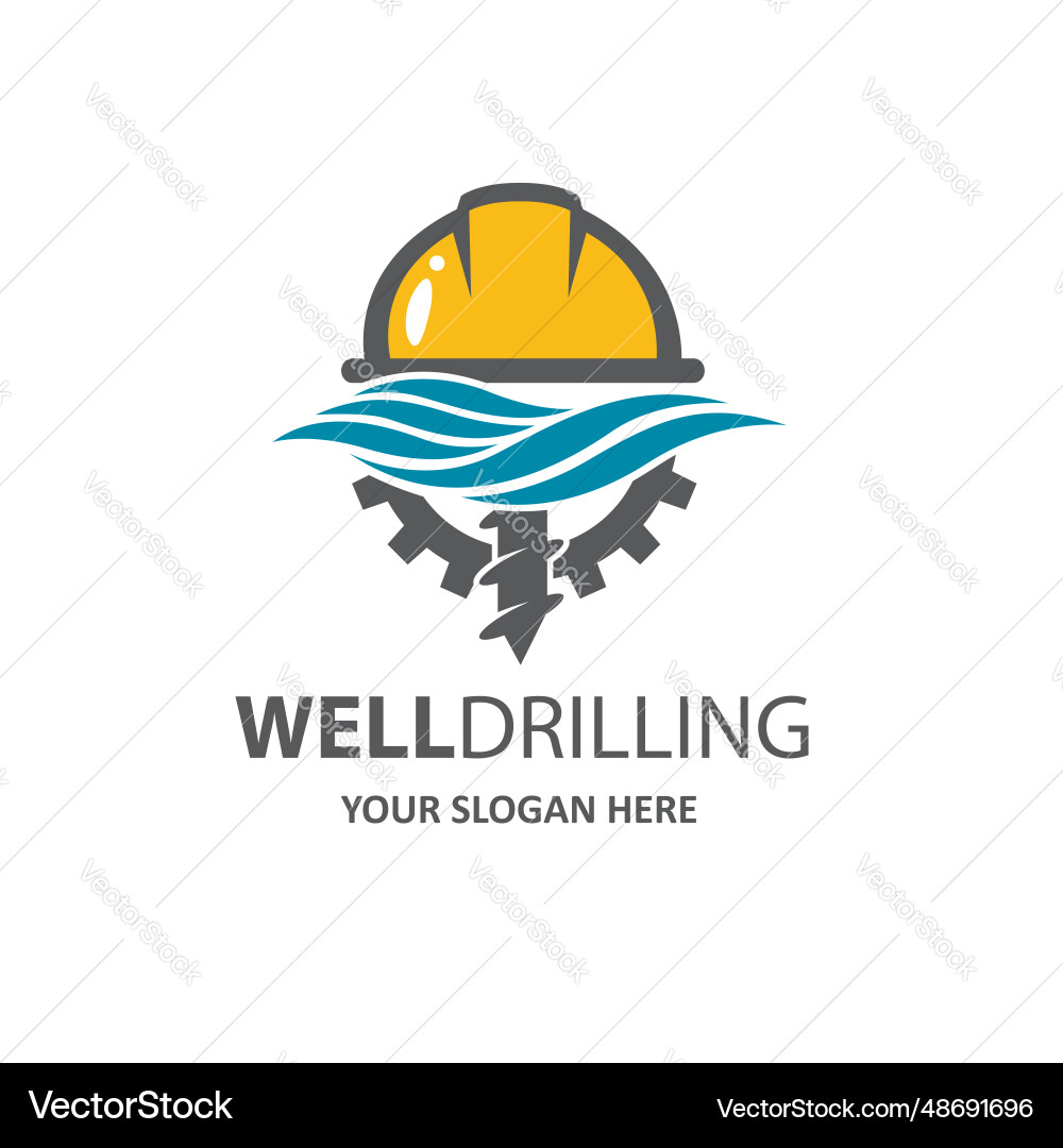 Water well drilling Royalty Free Vector Image - VectorStock