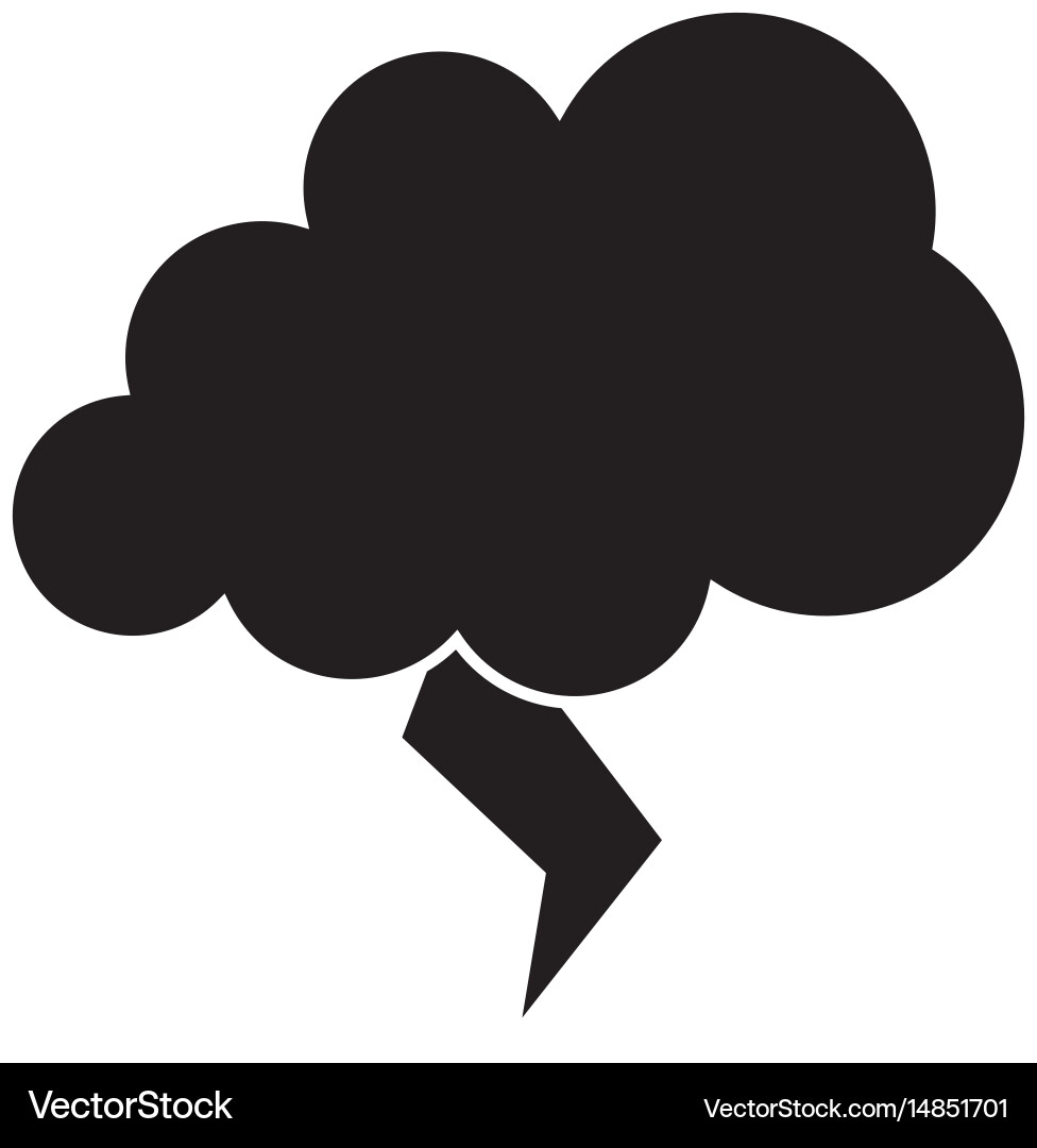 Cloud and thunder icon Royalty Free Vector Image